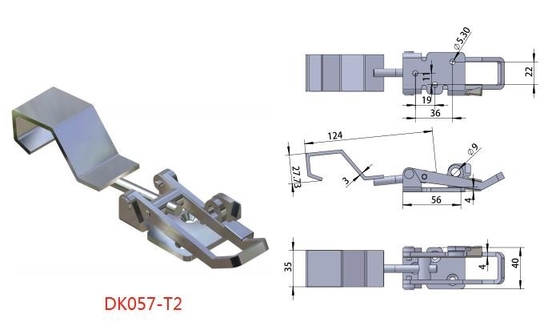 Собственная личность SPCC запирая шарнирнорычажный замок SUS304 SUS316 защелки с бортовым Keyhole