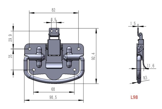 Сверхмощный складывая комод нержавеющей стали SS304 регулирует Rustproof с шарнирнорычажным замком защелки